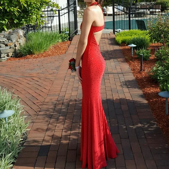 Elegant Red Evening Gown